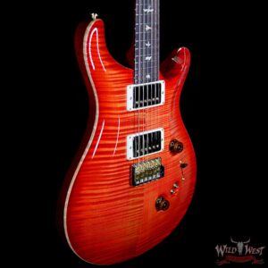 PRS Wood Library 10 Top Custom 24-08 Flame Maple Top Cocobolo Fingerboard Blood Orange - Image 5