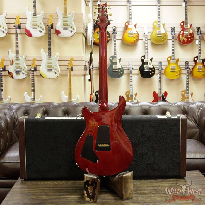 PRS Wood Library 10 Top Custom 24-08 Flame Maple Top Cocobolo Fingerboard Blood Orange - Image 15