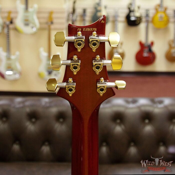 PRS Wood Library 10 Top Custom 24-08 Flame Maple Top Cocobolo Fingerboard Blood Orange - Image 13