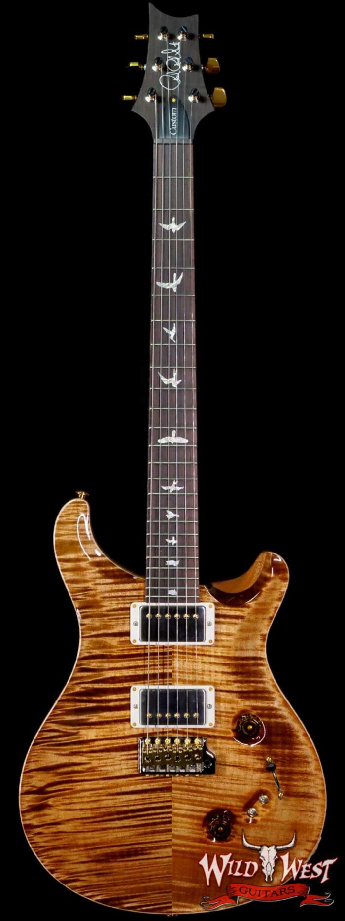 Paul Reed Smith Wood Library 10 Top Custom 24-08 Roasted Flame Maple Neck Brazilian Rosewood Board Copperhead - Image 1
