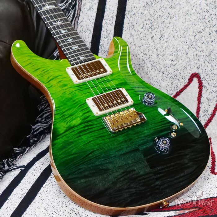 Paul Reed Smith PRS Wood Library 10 Top Custom 24-08 Brazilian Rosewood Board Green Fade - Image 8