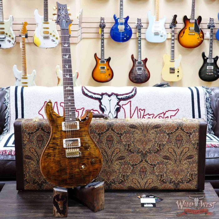 Paul Reed Smith PRS Wood Library 10 Top Custom 24 Brazilian Rosewood Fingerboard Yellow Tiger 7.50 LBS (US Only / No International Shipping) - Image 6