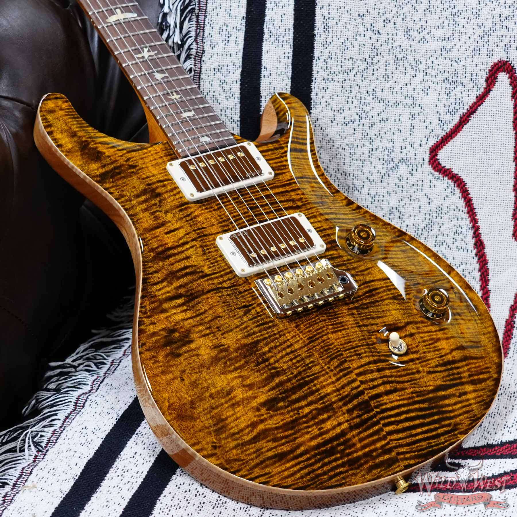 prs-wl-f10-cu24b-372314-d3__wwg.jpg Paul Reed Smith PRS Wood Library 10 Top Custom 24 Brazilian Rosewood Fingerboard Yellow Tiger 7.50 LBS (US Only / No International Shipping) - Image 8