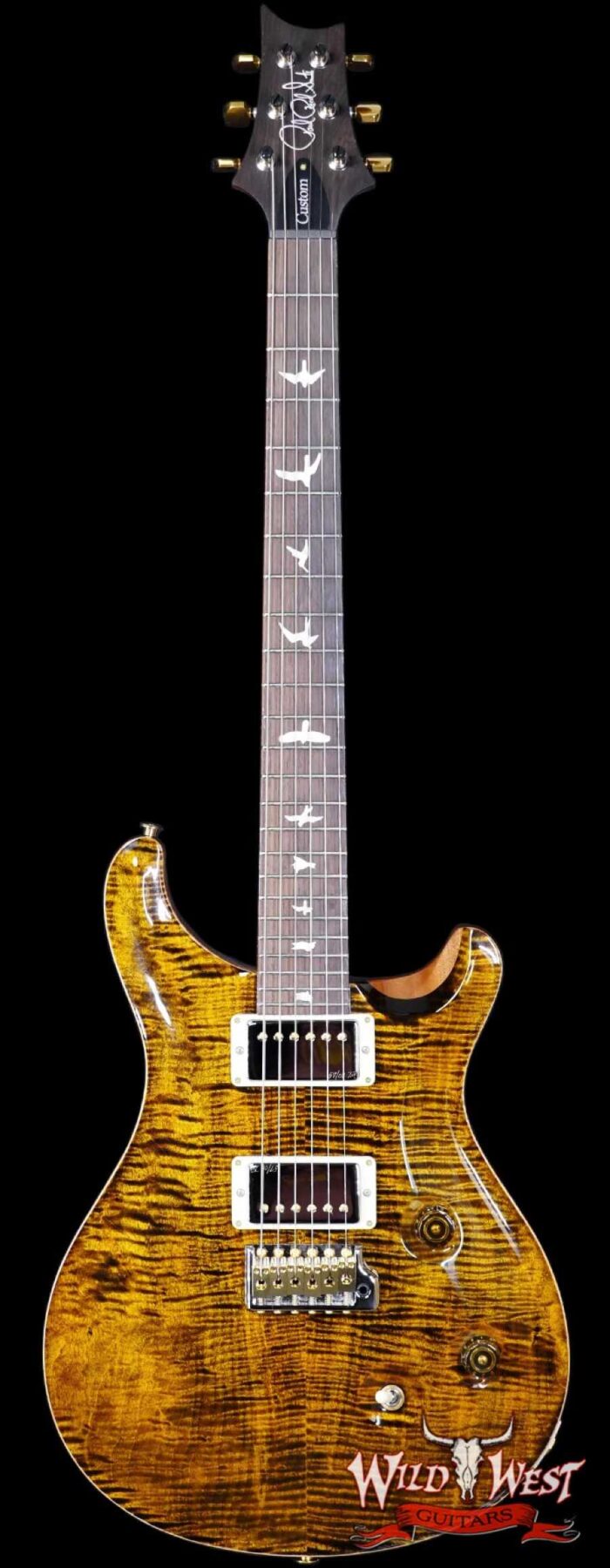Paul Reed Smith PRS Wood Library 10 Top Custom 24 Brazilian Rosewood Fingerboard Yellow Tiger 7.50 LBS (US Only / No International Shipping) - Image 1