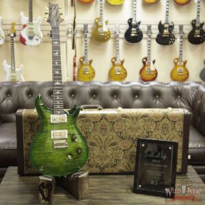 PRS Wood Library 10 Top Custom 24 Flame Maple Top Brazilian Rosewood Fretboard Jade Burst - Image 9