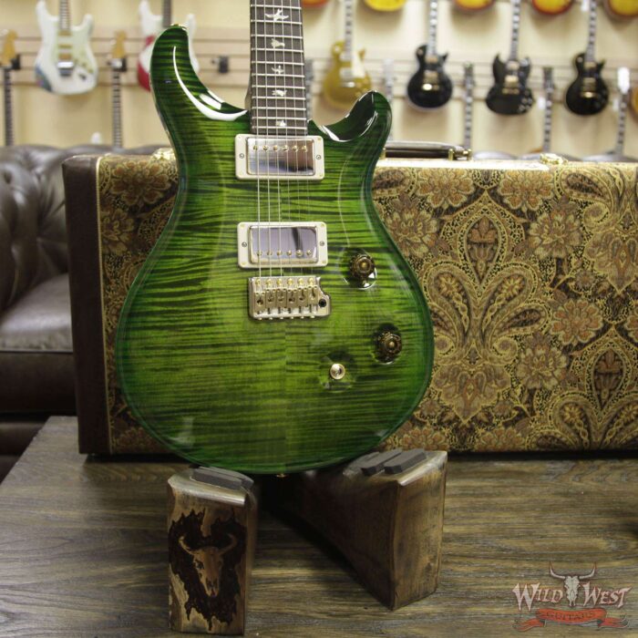 PRS Wood Library 10 Top Custom 24 Flame Maple Top Brazilian Rosewood Fretboard Jade Burst - Image 10