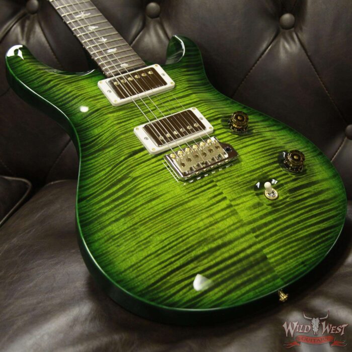 PRS Wood Library 10 Top Custom 24 Flame Maple Top Brazilian Rosewood Fretboard Jade Burst - Image 11