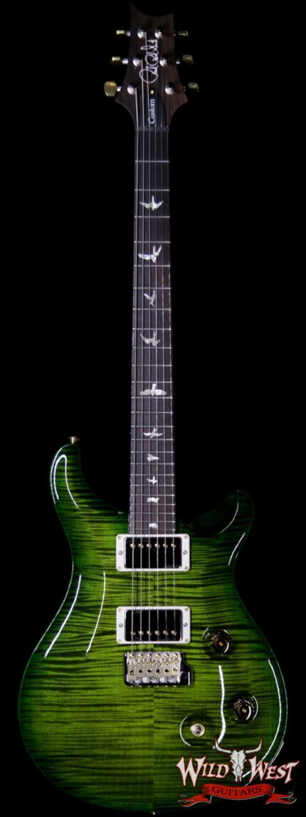 PRS Wood Library 10 Top Custom 24 Flame Maple Top Brazilian Rosewood Fretboard Jade Burst