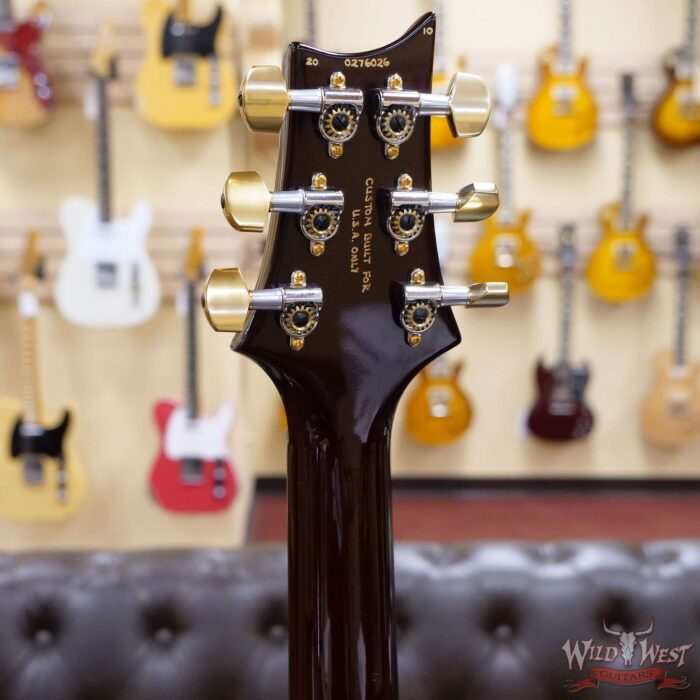 Paul Reed Smith PRS Wood Library 10 Top Custom 24 Flame Maple Top Brazilian Rosewood Board Black Gold Burst - Image 9