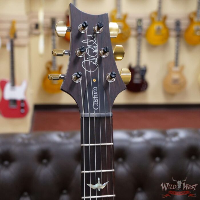 Paul Reed Smith PRS Wood Library 10 Top Custom 24 Flame Maple Top Brazilian Rosewood Board Black Gold Burst - Image 6
