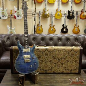 PRS Wood Library 10 Top Custom 24 Fatback Flame Maple Top Brazilian Rosewood Fingerboard Faded Blue Jean - Image 11