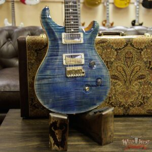 PRS Wood Library 10 Top Custom 24 Fatback Flame Maple Top Brazilian Rosewood Fingerboard Faded Blue Jean - Image 12