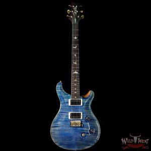PRS Wood Library 10 Top Custom 24 Fatback Flame Maple Top Brazilian Rosewood Fingerboard Faded Blue Jean - Image 4