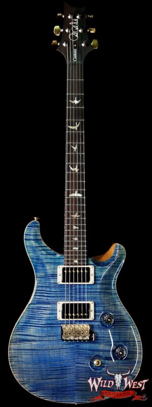 PRS Wood Library 10 Top Custom 24 Fatback Flame Maple Top Brazilian Rosewood Fingerboard Faded Blue Jean