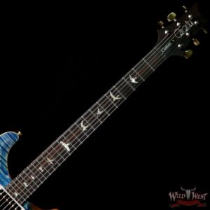 PRS Wood Library 10 Top Custom 24 Fatback Flame Maple Top Brazilian Rosewood Fingerboard Faded Blue Jean - Image 8