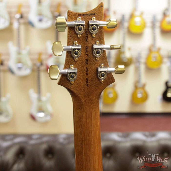 PRS Wood Library 10 Top Custom 24 Fatback Flame Maple Top Brazilian Rosewood Fingerboard Grey Black - Image 9