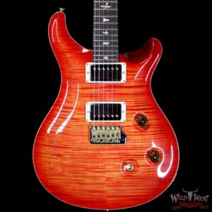 PRS Wood Library 10 Top Custom 24 Fatback Flame Maple Top Brazilian Rosewood Fingerboard Blood Orange - Image 3