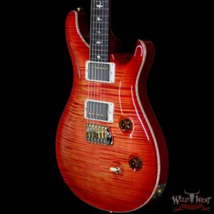 PRS Wood Library 10 Top Custom 24 Fatback Flame Maple Top Brazilian Rosewood Fingerboard Blood Orange - Image 2