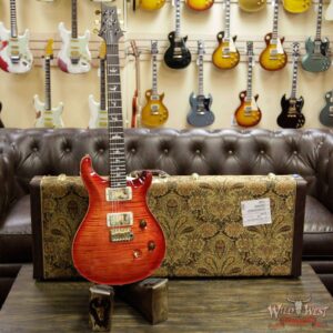 PRS Wood Library 10 Top Custom 24 Fatback Flame Maple Top Brazilian Rosewood Fingerboard Blood Orange - Image 11