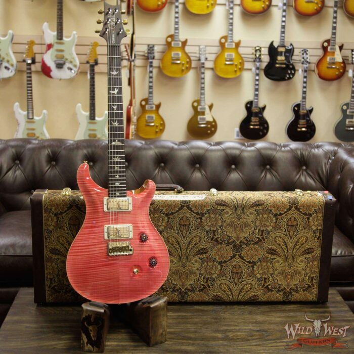 PRS Wood Library 10 Top Custom 24 Fatback Flame Top Brazilian Rosewood Fingerboard Bonnie Pink - Image 11