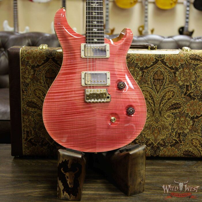 PRS Wood Library 10 Top Custom 24 Fatback Flame Top Brazilian Rosewood Fingerboard Bonnie Pink - Image 12