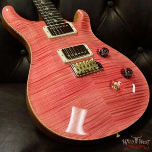 PRS Wood Library 10 Top Custom 24 Fatback Flame Top Brazilian Rosewood Fingerboard Bonnie Pink - Image 13