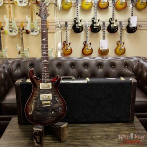 PRS Wood Library 10 Top Custom 24 Semi Hollow Flame Maple Top & Neck Cocobolo Charcoal Cherry Burst - Image 12