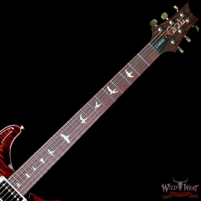 PRS Wood Library 10 Top Custom 24 Semi Hollow Flame Maple Top & Neck Cocobolo Charcoal Cherry Burst - Image 9
