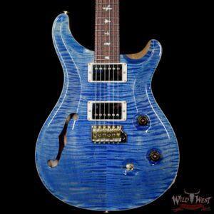 PRS Wood Library 10 Top Custom 24 Semi Hollow Flame Maple Top & Neck Cocobolo Baord Faded Blue Jean - Image 3