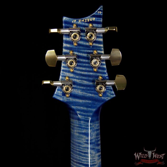 PRS Wood Library 10 Top Custom 24 Semi Hollow Flame Maple Top & Neck Cocobolo Baord Faded Blue Jean - Image 10