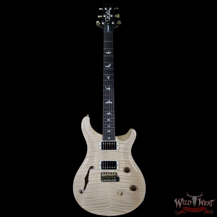 PRS Wood Library 10 Top Custom 24 Semi Hollow Flame Maple Top & Neck Brazilian Rosewood Natural - Image 5
