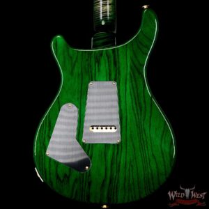 PRS Wood Library 10 Top Custom 24 Semi Hollow Flame Top & Neck Cocobolo Board Obsidian Green Burst - Image 7