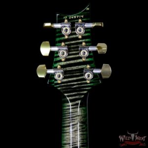 PRS Wood Library 10 Top Custom 24 Semi Hollow Flame Top & Neck Cocobolo Board Obsidian Green Burst - Image 10