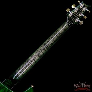PRS Wood Library 10 Top Custom 24 Semi Hollow Flame Top & Neck Cocobolo Board Obsidian Green Burst - Image 11