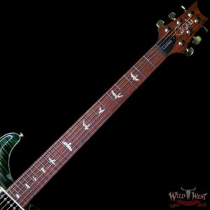 PRS Wood Library 10 Top Custom 24 Semi Hollow Flame Top & Neck Cocobolo Board Obsidian Green Burst - Image 9