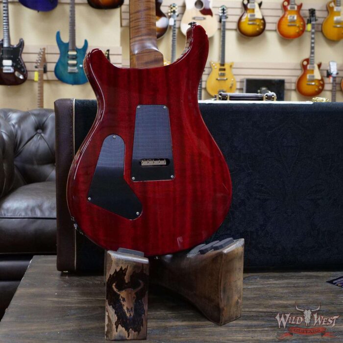 PRS Wood Library 10 Top Custom 24 Floyd Rose Ebony Fingerboard Roasted Flame Maple Neck Orange - Image 11