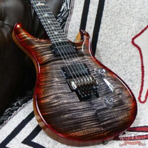 Paul Reed Smith PRS Wood Library 10 Top Custom 24 Floyd Rose Ebony Fingerboard Stained Flame Maple Neck Charcoal Cherry Burst - Image 8