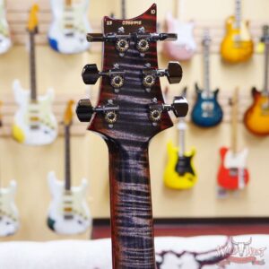Paul Reed Smith PRS Wood Library 10 Top Custom 24 Floyd Rose Ebony Fingerboard Stained Flame Maple Neck Charcoal Cherry Burst - Image 10