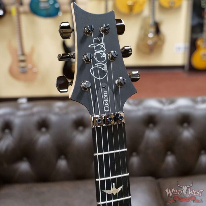 PRS Wood Library 10 Top Custom 24 Floyd Rose Ebony Fingerboard AAA Flame Maple Neck Blue Fade - Image 7