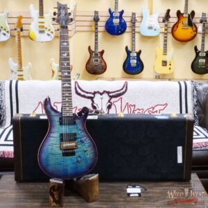 Paul Reed Smith PRS Wood Library 10 Top Custom 24 Floyd Rose Brazilian Rosewood Fingerboard Flame Maple Neck Aquableux Purple Burst (US Only / No International Shipping) - Image 6