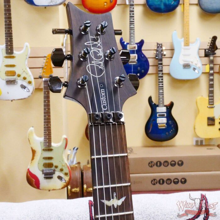 Paul Reed Smith PRS Wood Library 10 Top Custom 24 Floyd Rose Brazilian Rosewood Fingerboard Flame Maple Neck Aquableux Purple Burst (US Only / No International Shipping) - Image 7