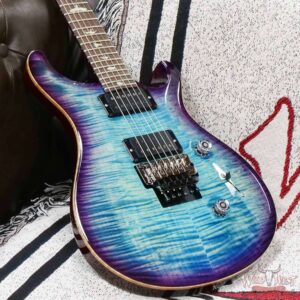 Paul Reed Smith PRS Wood Library 10 Top Custom 24 Floyd Rose Brazilian Rosewood Fingerboard Flame Maple Neck Aquableux Purple Burst (US Only / No International Shipping) - Image 8