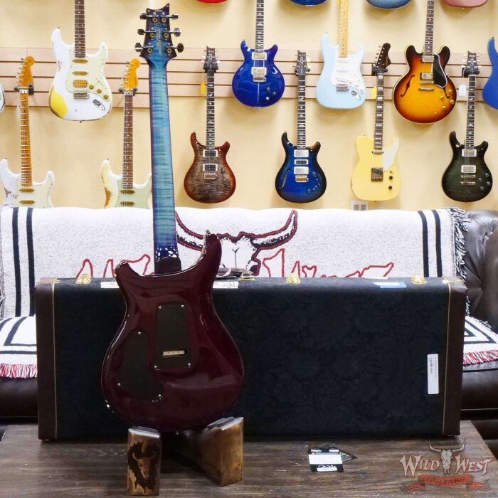 Paul Reed Smith PRS Wood Library 10 Top Custom 24 Floyd Rose Brazilian Rosewood Fingerboard Flame Maple Neck Aquableux Purple Burst (US Only / No International Shipping) - Image 9