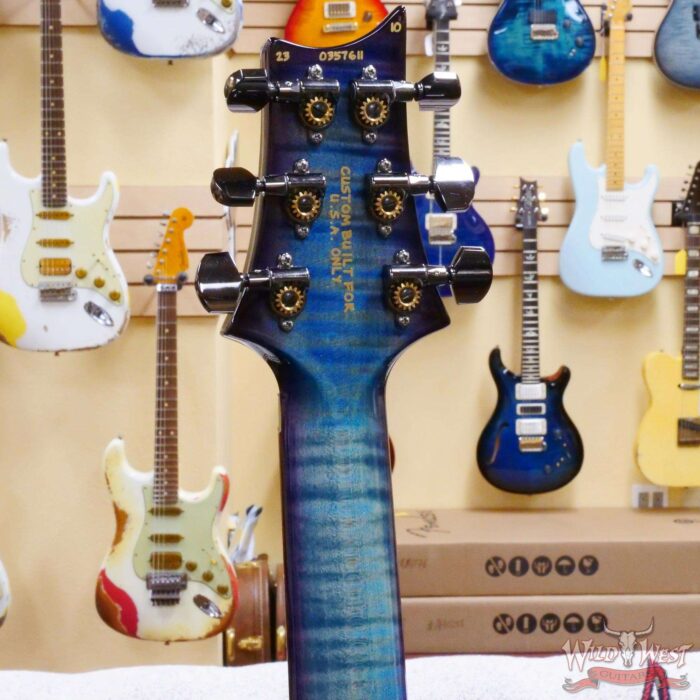 Paul Reed Smith PRS Wood Library 10 Top Custom 24 Floyd Rose Brazilian Rosewood Fingerboard Flame Maple Neck Aquableux Purple Burst (US Only / No International Shipping) - Image 10
