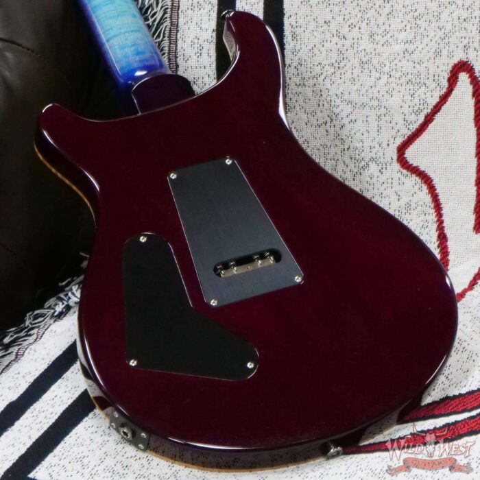 Paul Reed Smith PRS Wood Library 10 Top Custom 24 Floyd Rose Brazilian Rosewood Fingerboard Flame Maple Neck Aquableux Purple Burst (US Only / No International Shipping) - Image 11