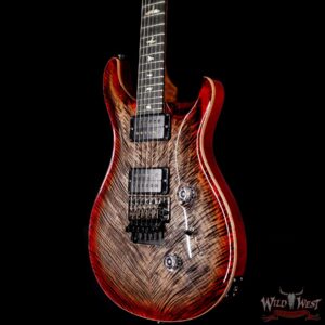 PRS Wood Library 10 Top Custom 24 Floyd Rose Roasted Flame Maple Neck Charcoal Cherry Burst - Image 2