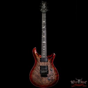PRS Wood Library 10 Top Custom 24 Floyd Rose Roasted Flame Maple Neck Charcoal Cherry Burst - Image 3