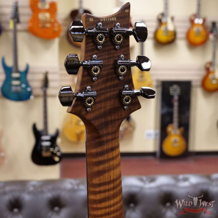 PRS Wood Library 10 Top Custom 24 Floyd Rose Roasted Flame Maple Neck Charcoal Cherry Burst - Image 10