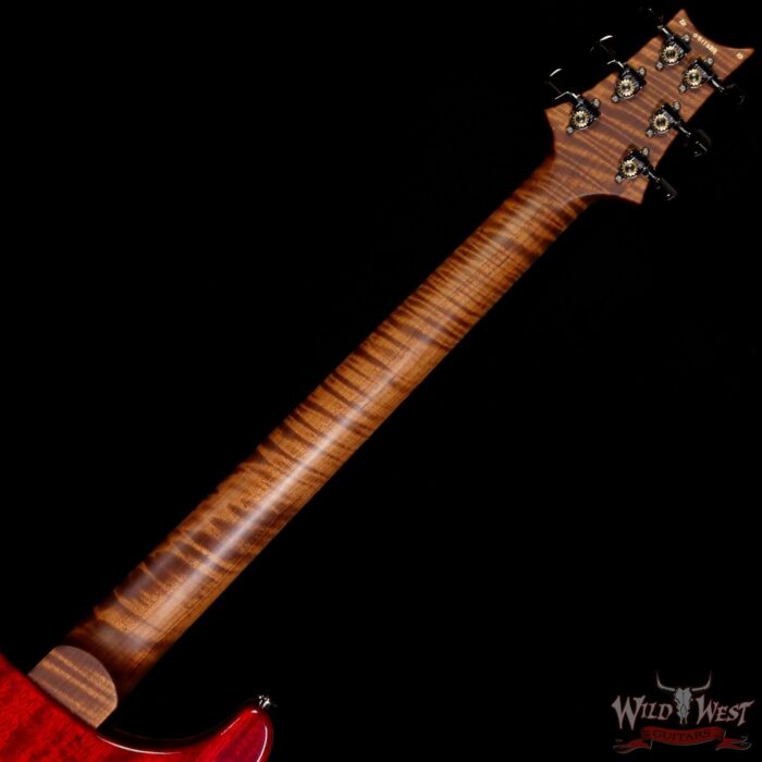 PRS Wood Library 10 Top Custom 24 Floyd Rose Roasted Flame Maple Neck Charcoal Cherry Burst - Image 5
