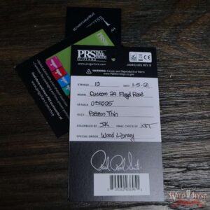 PRS Wood Library 10 Top Custom 24 Floyd Rose Ebony Fingerboard AAA Flame Maple Neck Charcoal Cherry Burst - Image 12
